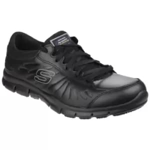 Skechers Occupational Womens/Ladies Eldred Slip Resistant Lace Up Work Shoes (3 UK) (Black)