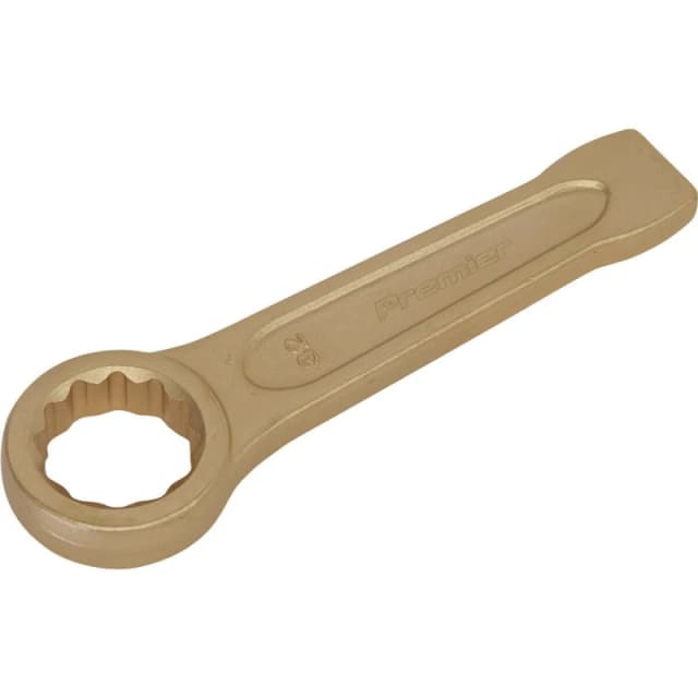 Loops 32mm Ring End Slogging Spanner - Non-Sparking - Short Profile Striking End Multi