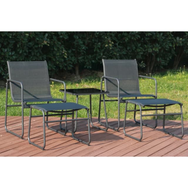 Linea Havana Bistro Garden Dining Set Grey unisex One Size