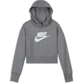 Nike Club Crop Hoody Junior Girls - Grey