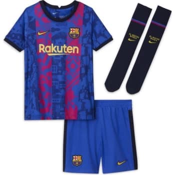 Nike Barcelona Third Mini Kit 2021 2022 - Blue/Yellow