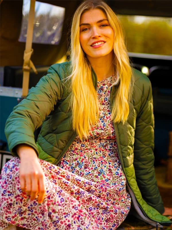 Brakeburn Womens Larch Jacket in Green Size: 14 Green Female 14