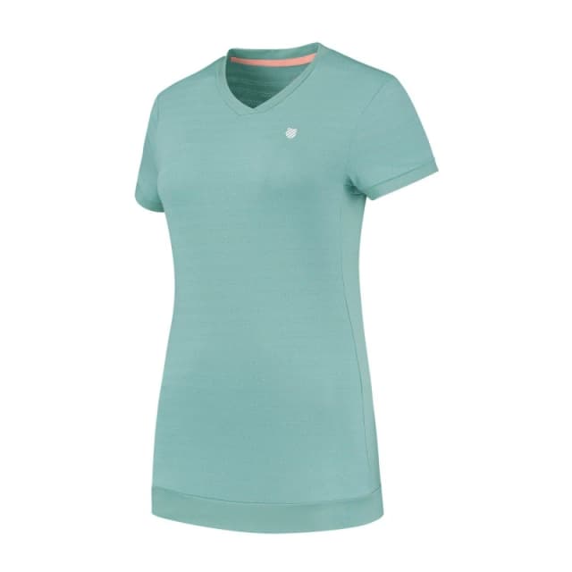 K Swiss Hypercourt V-Neck T-Shirt Womens - Blue Blue 8