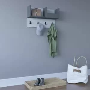 Sameul Wall Coat Hanger with 4 Hooks