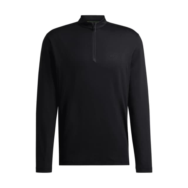 Boss Mens Reflective Log Polo Shirt with Decorative Branding Black male S