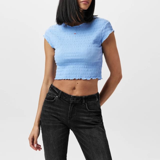 Tommy Jeans Slim Smock T-Shirt - Blue Blue 14