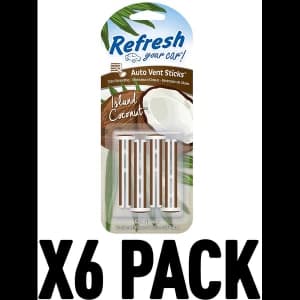 Midnight Black Pack Of 6 Refresh Vent Stick