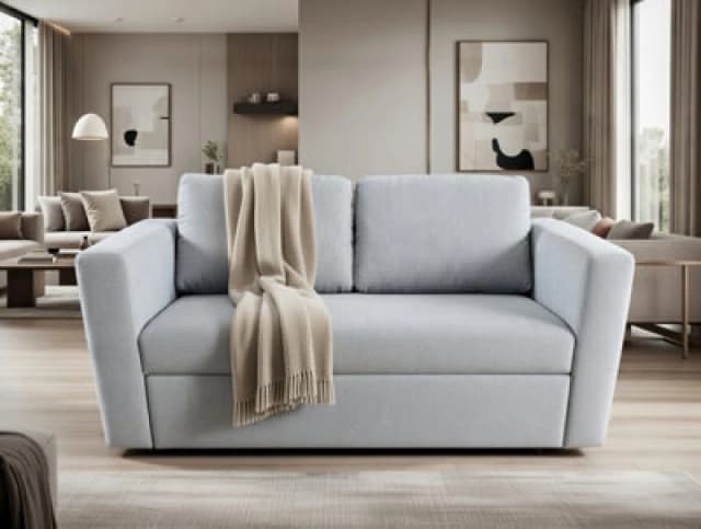 DS Living The Brenta 2 Seater Slide Storage Sofa in Silver Silver Unisex