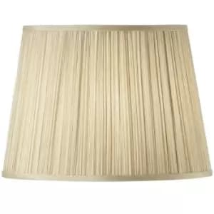 14" Luxury Round Tapered Lamp Shade Beige Pleated Organza Modern Elegant Drum