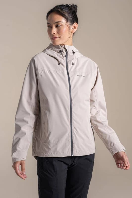Craghoppers Womens Zohra Waterproof Jacket in Light Stone Size: 10 Light Stone Female 10