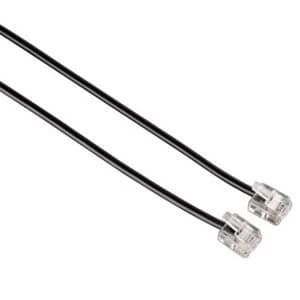 Hama Modular cable 6p4c plug - 6p4c plug, 6 m, black