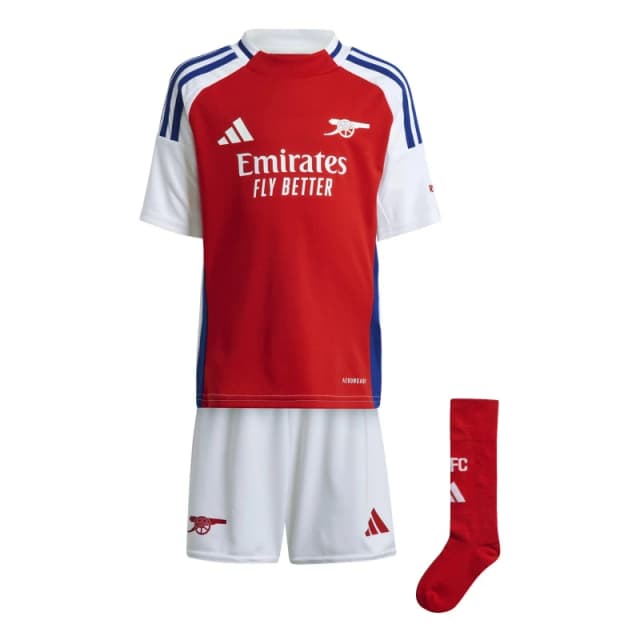 adidas Arsenal Home Minikit 2024 2025 Infants Domestic Replica Minikits 2-3 Years Red 36826008125