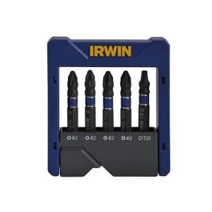 IRWIN IRWIN Impact Screwdriver Pocket Bit Set of 5 Pozi/Phillips/Torx
