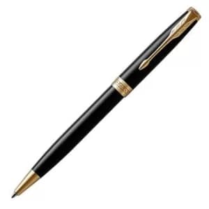 Parker Sonnet Black Lacquer Gold Trim Ball Pen