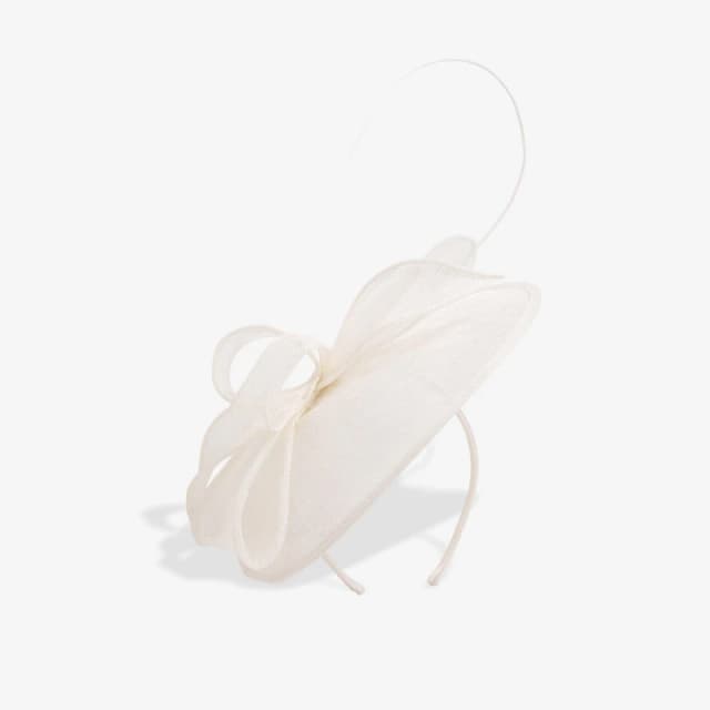 Jon Richard Ivory Woven Bow Fascinator Fascinators One Size White 42068801000