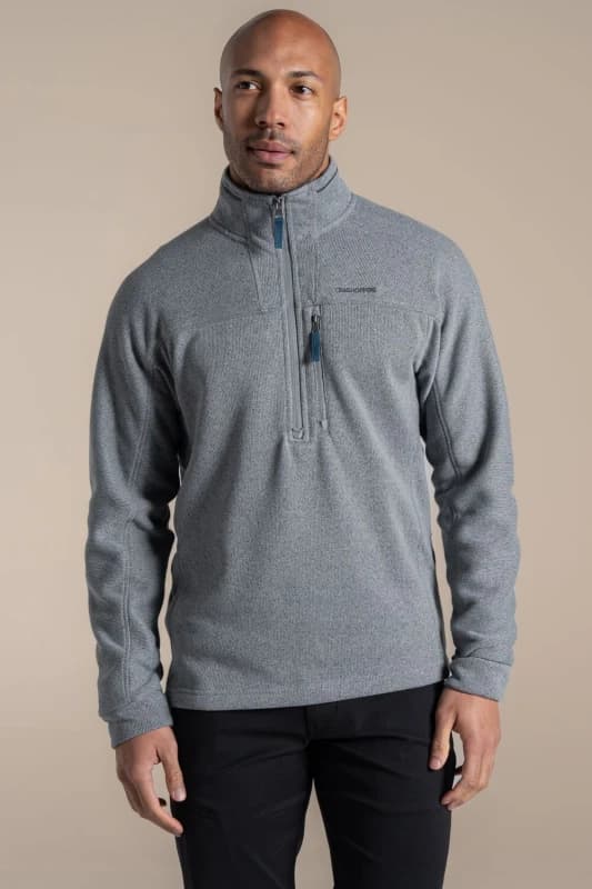 Craghoppers Craghoppers Men Torney Half-Zip Knit-Look Insulating Active Fleece in Light Grey Size: 2X-large Light Grey XXL Male 5063260131261