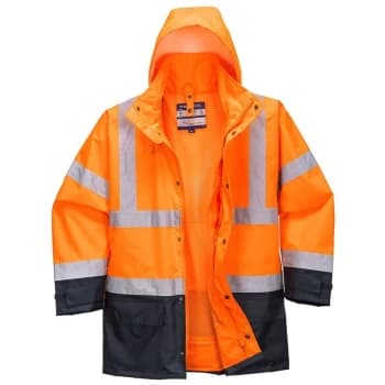 Portwest - S768ONR4XL - sz 4XL Hi-Vis Executive 5-in-1 Jacket - Orange/Navy