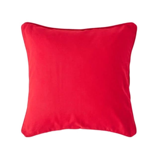 Homescapes Cotton Plain Red Cushion Cover, 45 X 45 Cm