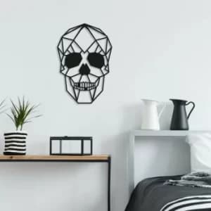 Skull Black Decorative Metal Wall Accessory