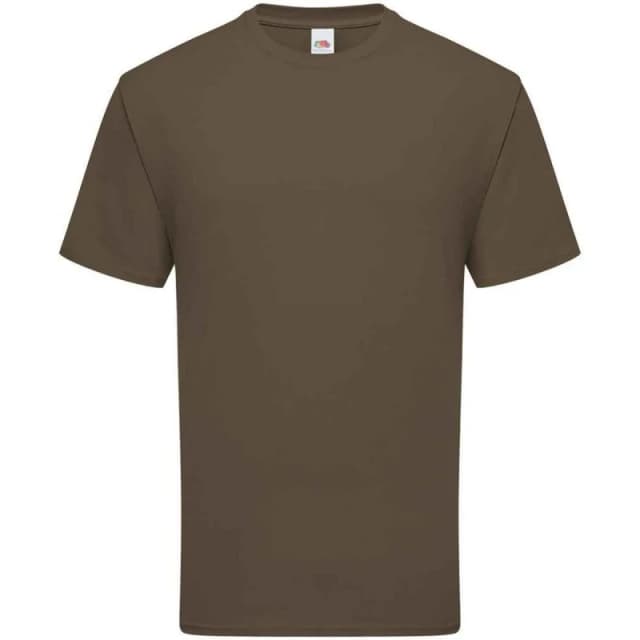 Fruit Of The Loom Fruit of the Loom Men Ringspun Premium T-Shirt in Dark Brown Size: Small Dark Brown S Male 5063693950903