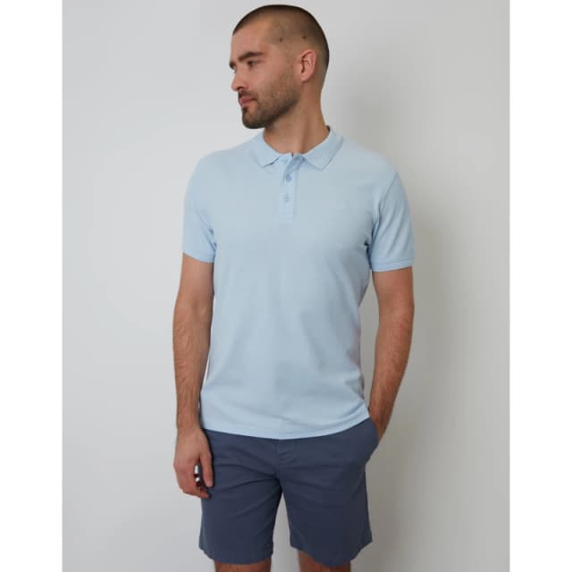 Threadbare Mens TB Malbork Short-Sleeve Polo Shirt Skyway male Small