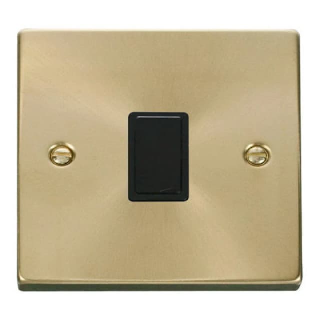SE Home Satin / Brushed Brass 1 Gang 20A DP Switch Gold