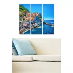 MDF257301595 Multicolor Decorative MDF Painting (3 Pieces)