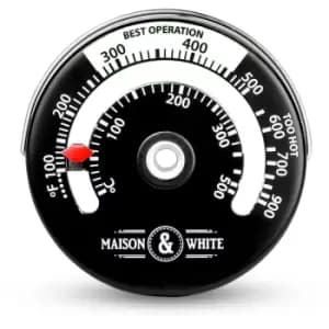 Magnetic Stove Thermometer M&W - Black