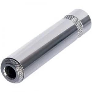 6.35mm audio jack Socket straight Number of pins 2 Mono Silver Rean AV NYS2202P