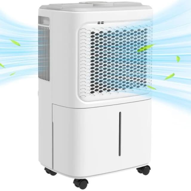 HOMCOM HOMCOM 12L/Day Small Dehumidifier for Home Damp, with Humidity Light in White White One Size Unisex 5061025057641