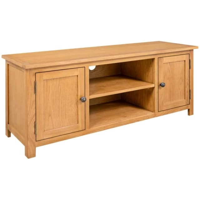 VIDAXL TV Cabinet 110x35x44cm Solid Oak Wood Vidaxl 8720286380369