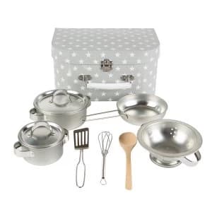 Sass & Belle Grey Stars Play Cooking Set