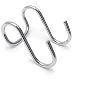 Steel Double 's' Hooks Kitchen Hook Meat Airer Dryer Garage Tool - Pack of 40