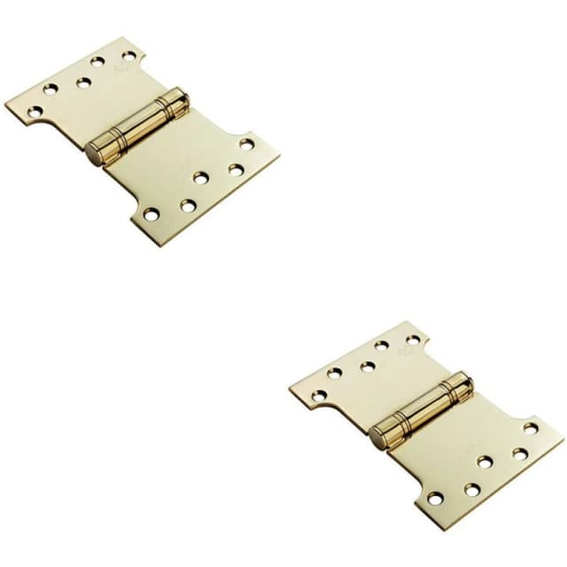 Loops 2x PAIR 101.6 x 152 x 3.5mm Parliament Hinge Stainless Brass Internal Door Metallics