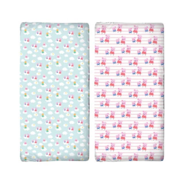 Peppa Pig My First Fitted Sheets 2 Pack Multi