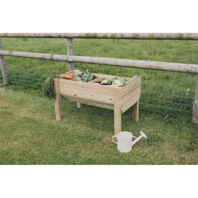 Churnet Valley Garden Furniture Ltd Raised Veg Trug Planter - L52 x W100 x H60cm - Min. Assembly Required in Brown Brown Unisex