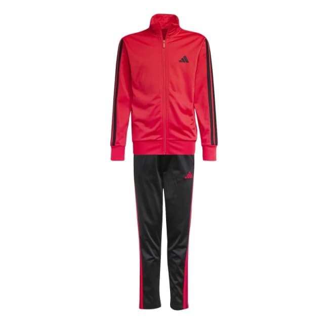 adidas Essentials 3-Stripes Zip Tracksuit Ruby/Black female 13 Years