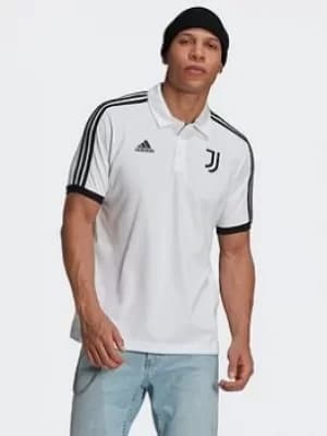 adidas Juventus 3-stripes Polo Shirt, White/Black Size M Men