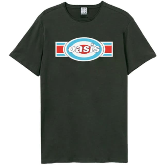 Amplified Amplified Men Oval Stripe Oasis T-Shirt in Charcoal Size: X-Small Charcoal XS Male 5063238049062