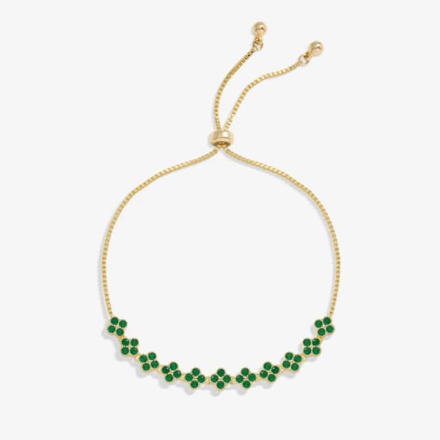 Jon Richard Gold Plated And Emerald Clover Toggle Bracelet Jewellery Sets One Size Gold 38652610000