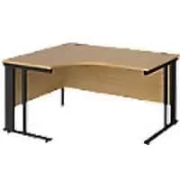 Dams International Left Hand Ergonomic Desk MCM14ELKO 1,400 x 1,200 x 725 mm