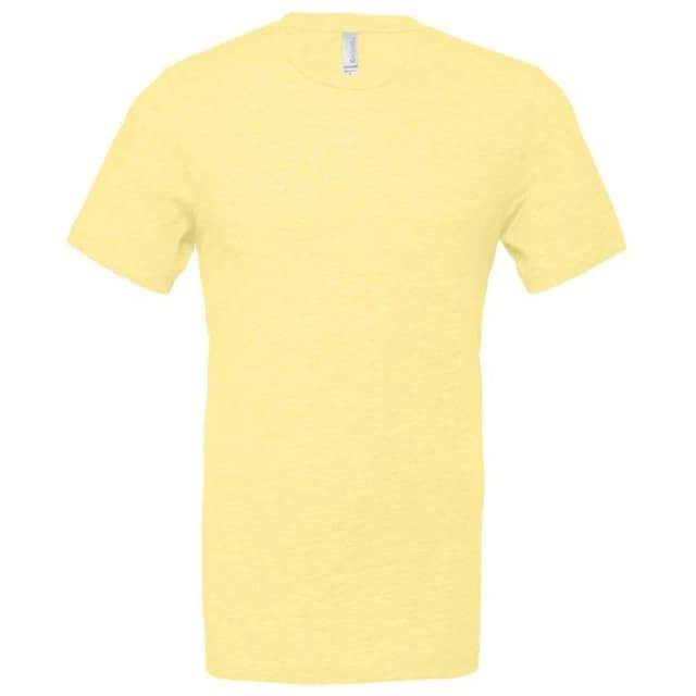 Bella + Canvas Mens CVC Heather Short-Sleeved T-Shirt in Yellow Size: Large Yellow Male L