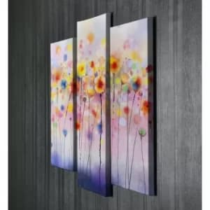 UC020 Multicolor Decorative Canvas Painting (3 Pieces)