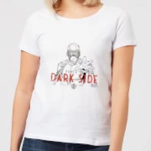 Star Wars The Rise Of Skywalker Kylo Darkside Powers Womens T-Shirt - White - 3XL