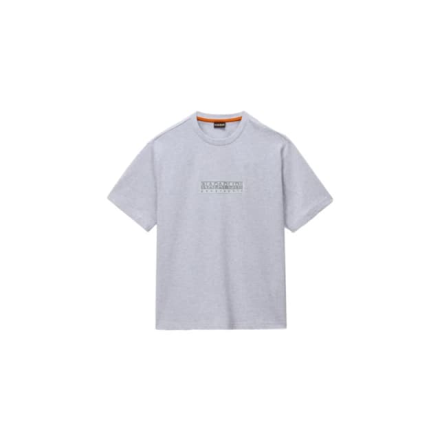 T-Shirt Napapijri Box Logo Gris Male XS