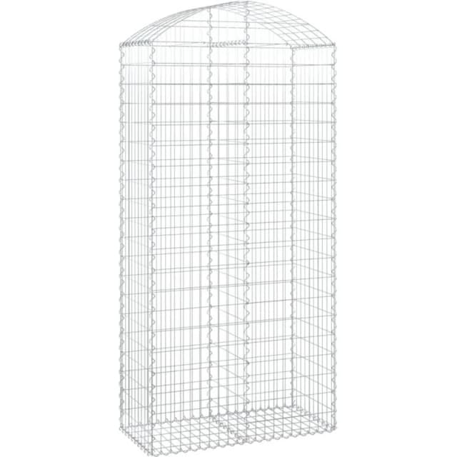 VIDAXL Arched Gabion Basket 100x50x200/220cm Galvanised Iron vidaXL 8720845651039