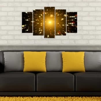 5PYY-008 Multicolor Decorative MDF Painting (5 Pieces)