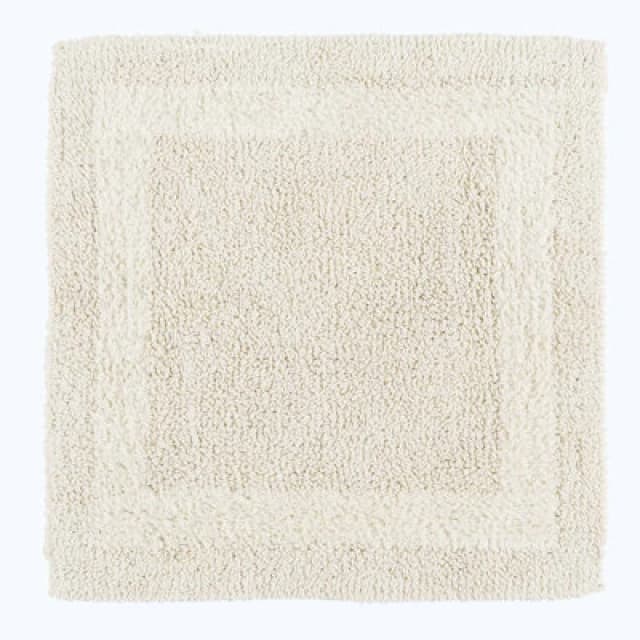 Homescapes Luxury Reversible Cotton Shower Mat - Natural Cream