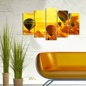 5MF-2 Multicolor Decorative MDF Painting (5 Pieces)