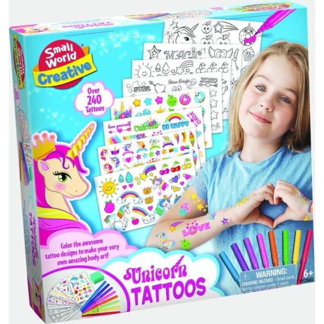 Small World Toys Unicorn Tattoos Multi unisex One Size